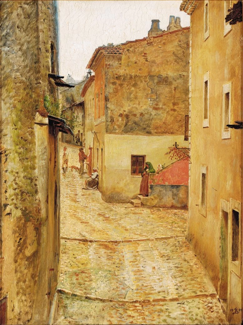 Kristian Zahrtmann - 107, Strada a Civita d'Antino. Abruzzo, 1884